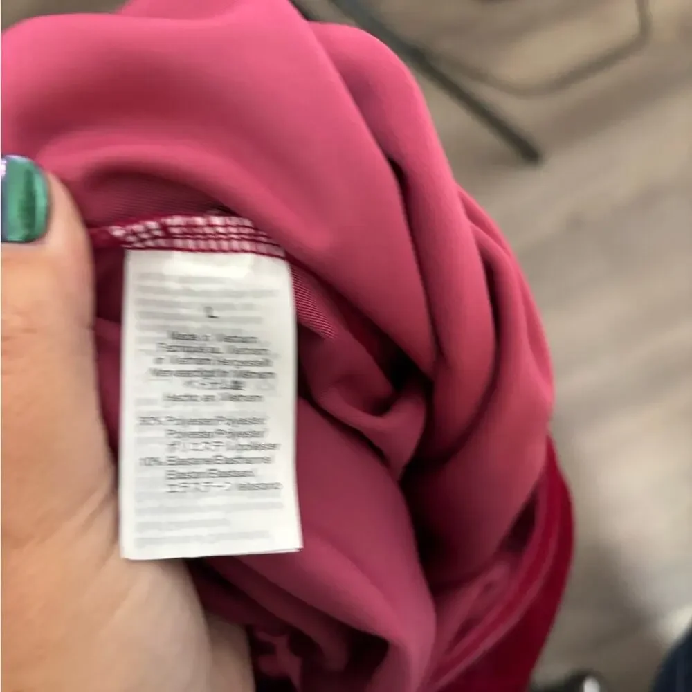J.Crew Dark Pink Velvet Scoop Neck Bodysuit Large